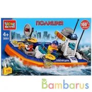 Конструктор "Город мастеров" полицейский катер, с фигуркой, 100дет. в русс. кор. в кор.2*40шт | фото №0