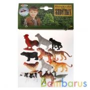 НАБОР ИЗ 12-И ЖИВОТНЫХ "ИГРАЕМ ВМЕСТЕ" (6ДИКИХ+6ДОМАШНИХ) 5-6СМ В ПАК. С РУСС.ХЕДЕРОМ в кор.6*24наб | фото №0