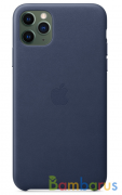 Чехол Apple Leather Case для iPhone 11 Pro Max (Темно-синий) | фото №0