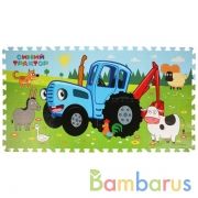 Коврик-пазл Синий Трактор 8 сегментов, каждый 31.5*31.5см в пак. "Играем вместе" в кор.12шт | фото №0