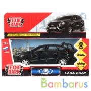 Машина металл LADA XRAY, 12см, открыв. двери, инерц, черный 9818 в кор. Технопарк в кор.2*36шт | фото №0