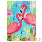 Пакет подарочный глянцевый фламинго, 26*32*14см в пак. Играем вместе уп-12шт в кор.6уп | фото №0