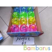 Мяч пвх прыгающий 6,5см, со светом, с жидким наполнителем, в ассорт. в дисплее уп-12шт в кор.16уп | фото №0