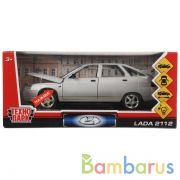 Машина металл свет-звук LADA 2112, 18,5 см, дв., кап.,баг.,инер.,сереб.,кор. Технопарк в кор.2*12шт | фото №0