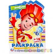 Фиксики. (Развивающая раскраска с вырубкой в виде персонажа и наклейками). 16 стр. Умка в кор.50шт | фото №0