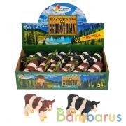 Игрушка пластизоль тянучка Играем вместе корова 12см 2 асс. в дисплее уп-12шт в кор.18уп | фото №0