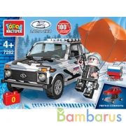 LADA конструктор LADA 4x4 с парашютистом, 54 дет. (легко собрать) Город мастеров в кор.80шт | фото №0