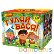 Русский салют РК7184 Батарея салютов Гуляй, Вася! (0,8"х100) Фейерверк | фото №0