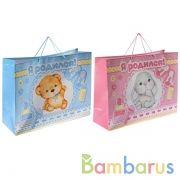 Пакет подарочный глянцевый для новорождённых, 46х61х20см в пак. Играем вместе уп-12шт в кор.6уп | фото №0