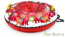 Надувная ватрушка (тюбинг) 85см ТБ3К-85/З "Зимний Nika kids" с автокамерой, уп.1 | фото №0