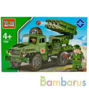 КОНСТРУКТОР "ГОРОД МАСТЕРОВ" УРАЛ: РАКЕТНАЯ УСТАНОВКА, С ФИГУРКОЙ, 124ДЕТ. В РУСС. КОР. в кор.2*18шт | фото №0