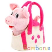 Интерактивный поросенок 16см, на бат., ходит, поет 1 песеню MY FRIENDS в сумке в пак. в кор.60шт | фото №0