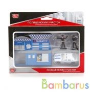 НАБОР "ТЕХНОПАРК" ПОЛИЦЕЙСКАЯ ЧАСТЬ С МЕТАЛЛ. МАШИНОЙ 7,5СМ И 2-МЯ ФИГУРКАМИ В КОР. в кор.2*24шт | фото №0