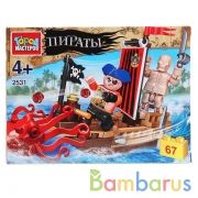 Конструктор "Город мастеров" пираты: корабль, с фигурками, 67дет. в русс. кор. в кор.2*40шт | фото №0