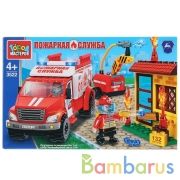 Группа ГАЗ конструктор ПОЖАРНЫЙ газ некст, 132 дет. Город мастеров в кор.2*18шт | фото №0