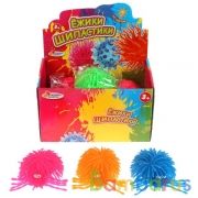 Игрушка ёжик "паук", со светом, 4 цвета в пак. в дисплее ТМ "ИГРАЕМ ВМЕСТЕ" уп-12шт в кор.12уп | фото №0
