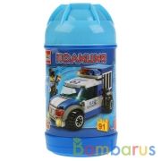 Конструктор "Город мастеров" полиция: машина, с фигуркой, 91дет. в банке (русс. уп.) в кор.2*72шт | фото №0