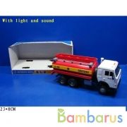 ГРУЗОВИК СВЕТ+ЗВУК, ОТКРЫВ. ДВЕРИ, ОТКИД. КАБИНА 9118C В РУСС. КОР. 23*8СМ в кор.2*12шт | фото №0