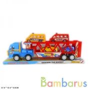 Автовоз инерц. с машинками, цвет в ассорт. JF688-6 в пласт. в кор.2*30шт | фото №0