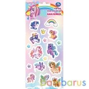 Мягкие многораз. наклейки 97*227мм единороги Умка уп-10шт в кор.40уп | фото №0