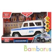 МАШИНА "ТЕХНОПАРК" ИНЕРЦ. УАЗ HUNTER ПОЛИЦИЯ ДПС, 19СМ, СВЕТ+ЗВУК В КОР. 23*13*11СМ в кор.2*18шт | фото №0