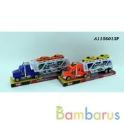 Трейлер инерц. с машинками, в ассорт. в пласт. в кор.2*60шт | фото №0