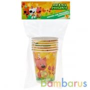 Стаканы бумажные Ми-ми-мишки набор из 6шт, пакет+хедер Товары для праздника в кор.96наб | фото №0
