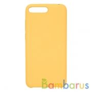 Силиконовый чехол Silky and Soft-Touch Huawei Honor 7A Pro (Rich Yellow) (04) | фото №0