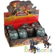 ФИГУРКА ДРАКОНА В АССОРТ. "ИГРАЕМ ВМЕСТЕ" В БОЧКЕ В ДИСПЛЕЕ 30*22*11СМ УП-12ШТ в кор.2*9уп | фото №0