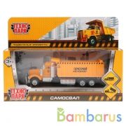 ТМ Технопарк. Машина металл "САМОСВАЛ", длина 14 см, подв. эл. в русс. в кор.2*72шт | фото №0