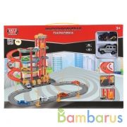 ПАРКОВКА "ТЕХНОПАРК" С 2-МЯ МЕТАЛЛ. МАШИНКАМИ (УАЗ, ЛАДА) 7,5СМ В РУСС. КОР. в кор.24шт | фото №0