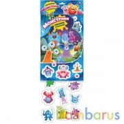 Монстрики.  Наклейки сверкающие и простые с альбомом для стикеров. 120х300мм.Умка в кор.50шт | фото №0