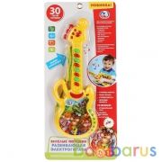 Электрогитара на бат. 30 потешек, русс.народ. песен и песен из м/ф ТМ"УМКА" на карт. в кор.2*72шт | фото №0