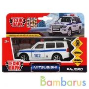 Машина металл МИЦУБИШИ pajero полиция 12см, откр.двери и багажник, инерц в кор Технопарк в кор2*24шт | фото №0