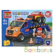 Конструктор "газель: эвакуатор" с фигуркой, 79дет. в кор. ТМ "Город мастеров" в кор.2*40шт | фото №0