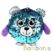 Игрушка мягкая Мишка круглый из пайеток 14см, без чипа, в пак. Мульти-пульти в кор.30шт | фото №0