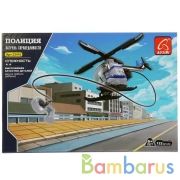 КОНСТРУКТОР ПЛАСТ. ВЕРТОЛЕТ "ПОЛИЦИЯ" С ФИГУРКАМИ, 122ДЕТ. В РУСС. КОР. в кор.2*36шт | фото №0