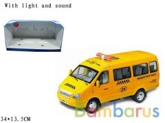 Машина инерц. маршрутка, свет+звук, открыв .двери 9124-E в русс. кор. 34*13см в кор.2*6шт | фото №0