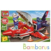 Конструктор "Город мастеров" армия: истребитель, с фигуркой, 93дет. в русс. кор. в кор.80шт | фото №0