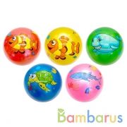 Мяч Рыбка 22см, с наклейкой, цвет в ассорт. в пак. в кор.300шт | фото №0