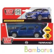 Машина металл Nissan Terrano синий 12см, откр. двери и багажник, инерц. в кор.Технопарк в кор.2*24шт | фото №0