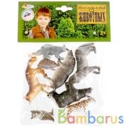 НАБОР ИЗ 8-И ЖИВОТНЫХ СРЕДНЕЙ ПОЛОСЫ "ИГРАЕМ ВМЕСТЕ" В АССОРТ. В ПАК. С РУСС. ХЕДЕРОМ в кор.36наб | фото №0