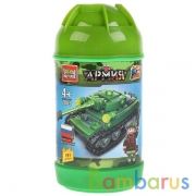 Конструктор "Город мастеров" армия: танк, 191дет. в банке (русс. уп.) в кор.2*72шт | фото №0