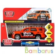 Машина металл "CHEVROLET TAHOE СПОРТ" 12см, открыв. двери, инерц. в кор. Технопарк в кор.2*36шт | фото №0