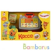 Касса ТРИ КОТА на бат. с набором продуктов ТМ "Играем вместе" (свет, звук) в русс. кор. в кор.2*9шт | фото №0