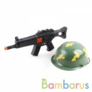 Набор оружия автомат+каска в сетке в кор.2*48шт | фото №0