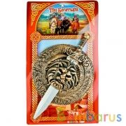 НАБОР ОРУЖИЯ "ИГРАЕМ ВМЕСТЕ" ТРИ БОГАТЫРЯ (ЩИТ+МЕЧ) НА КАРТ. (РУСС. УП.) в кор.18шт | фото №0