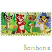 Коврик-пазл ЛЕО и ТИГ 8 сегментов, каждый 31.5*31.5см в пак. (русс. уп.) "Играем вместе" в кор.12шт | фото №0