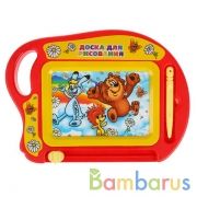 Доска для рисования Трям! Здравствуйте! ч/б. магн. карандаш, 24*17см "Играем вместе" в кор.3*48шт | фото №0