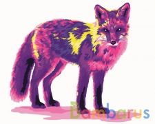 РИСОВАНИЕ ПО НОМЕРАМ НА ХОЛСТЕ, ЦВЕТНАЯ ЛИСА, РАЗМЕР 40*50 в кор.22шт | фото №0